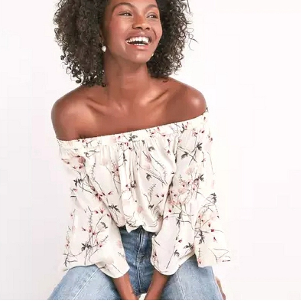 Lucky Brand Off The Shoulder Floral Top